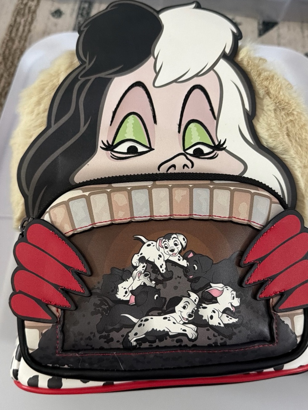 Ella Black, White & Red Cruella Crossbody Bag